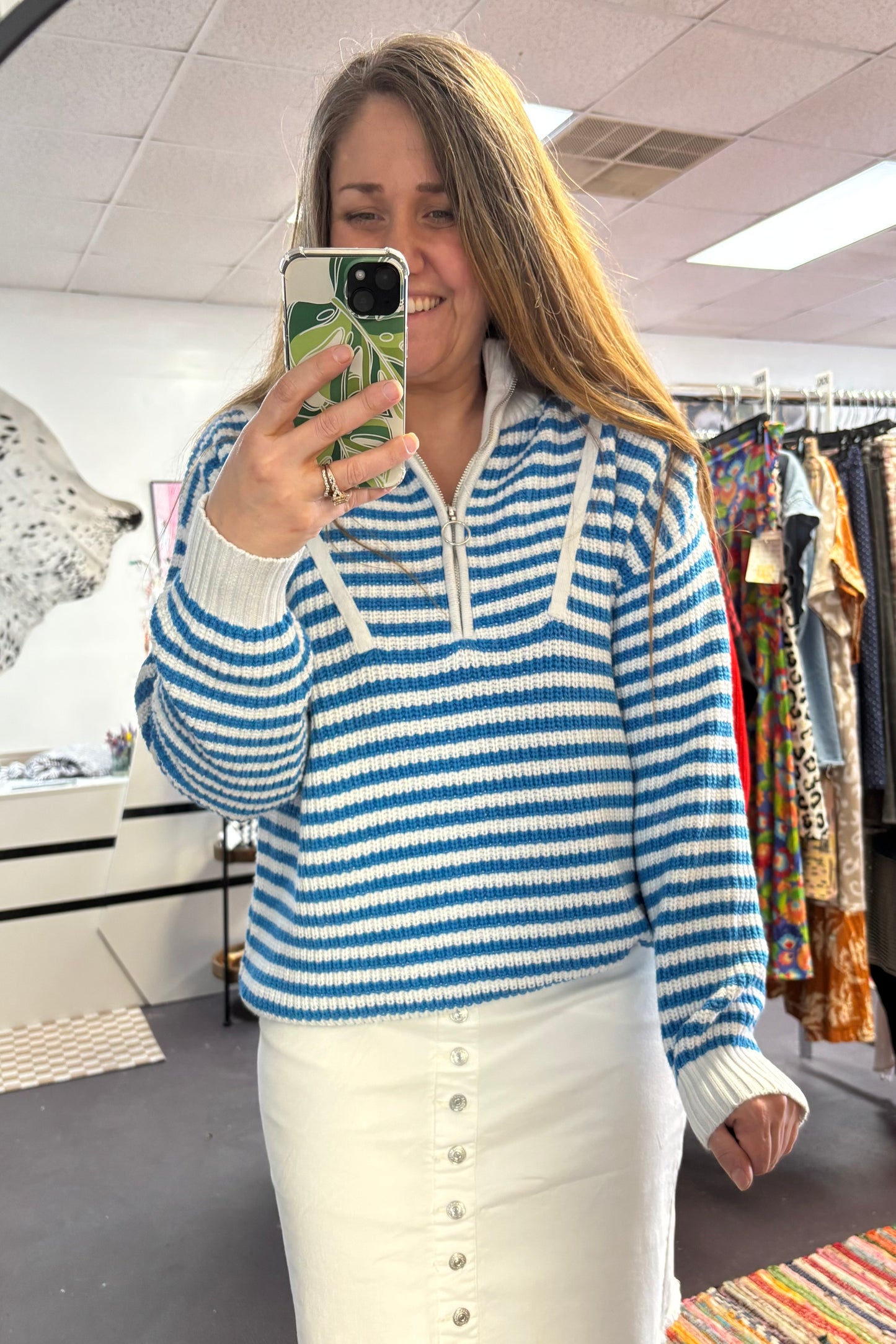Spring Blues Release- Sail Away Sweater- Lrg