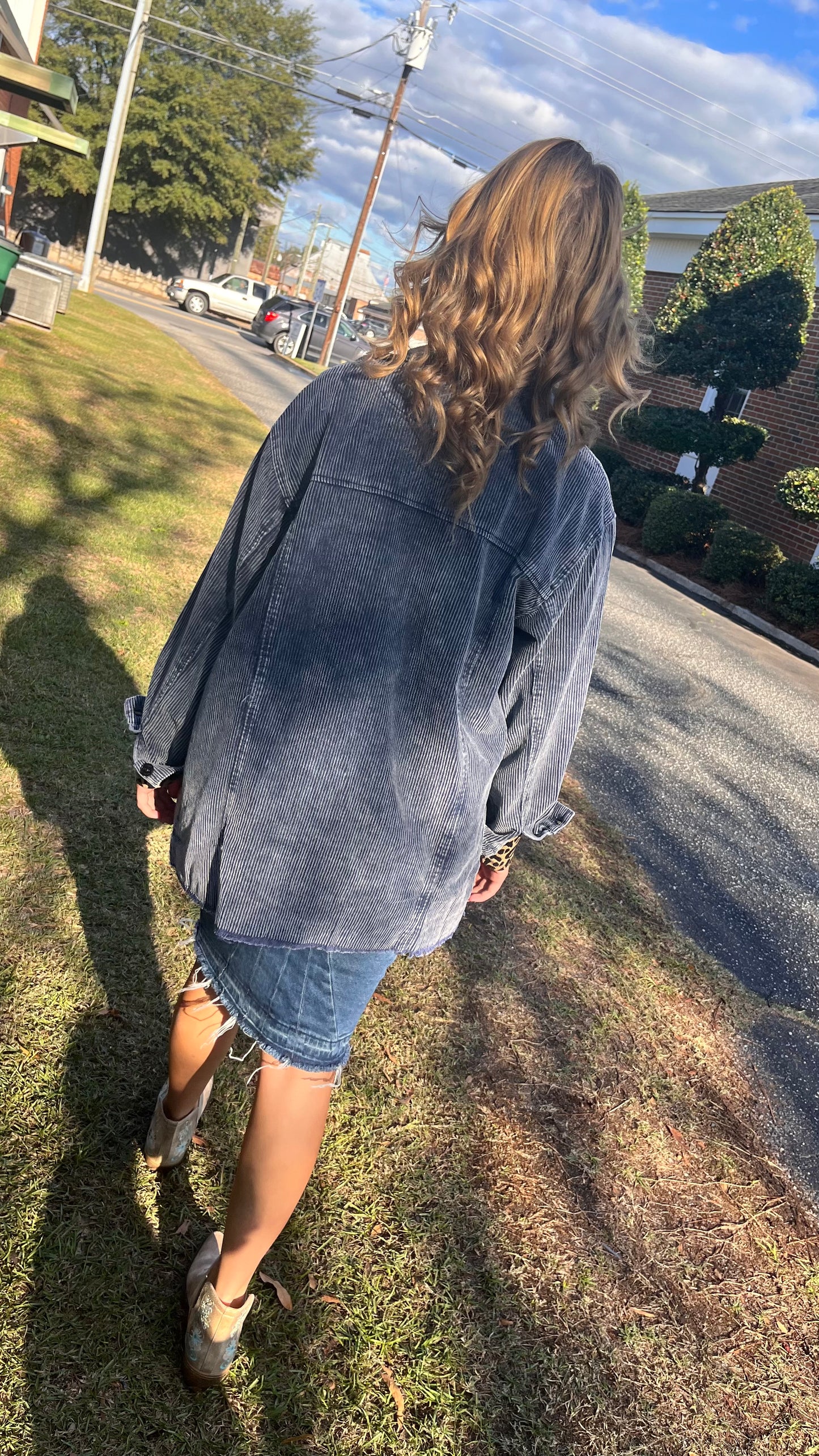 Denim Cord Shacket