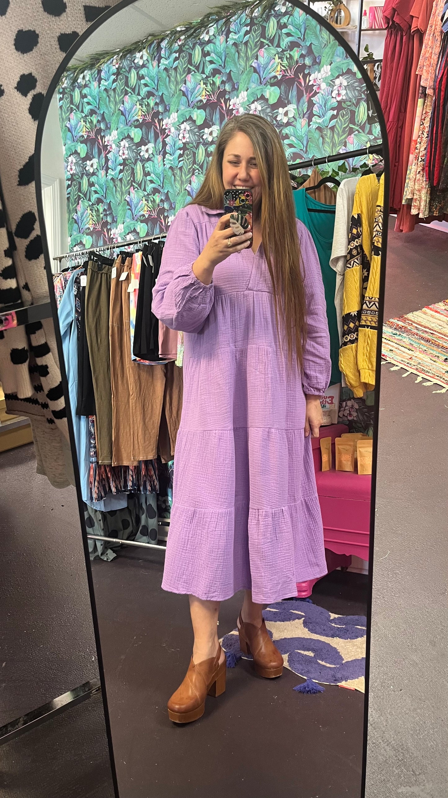 Gauze Midi Dress - Plus & Regular