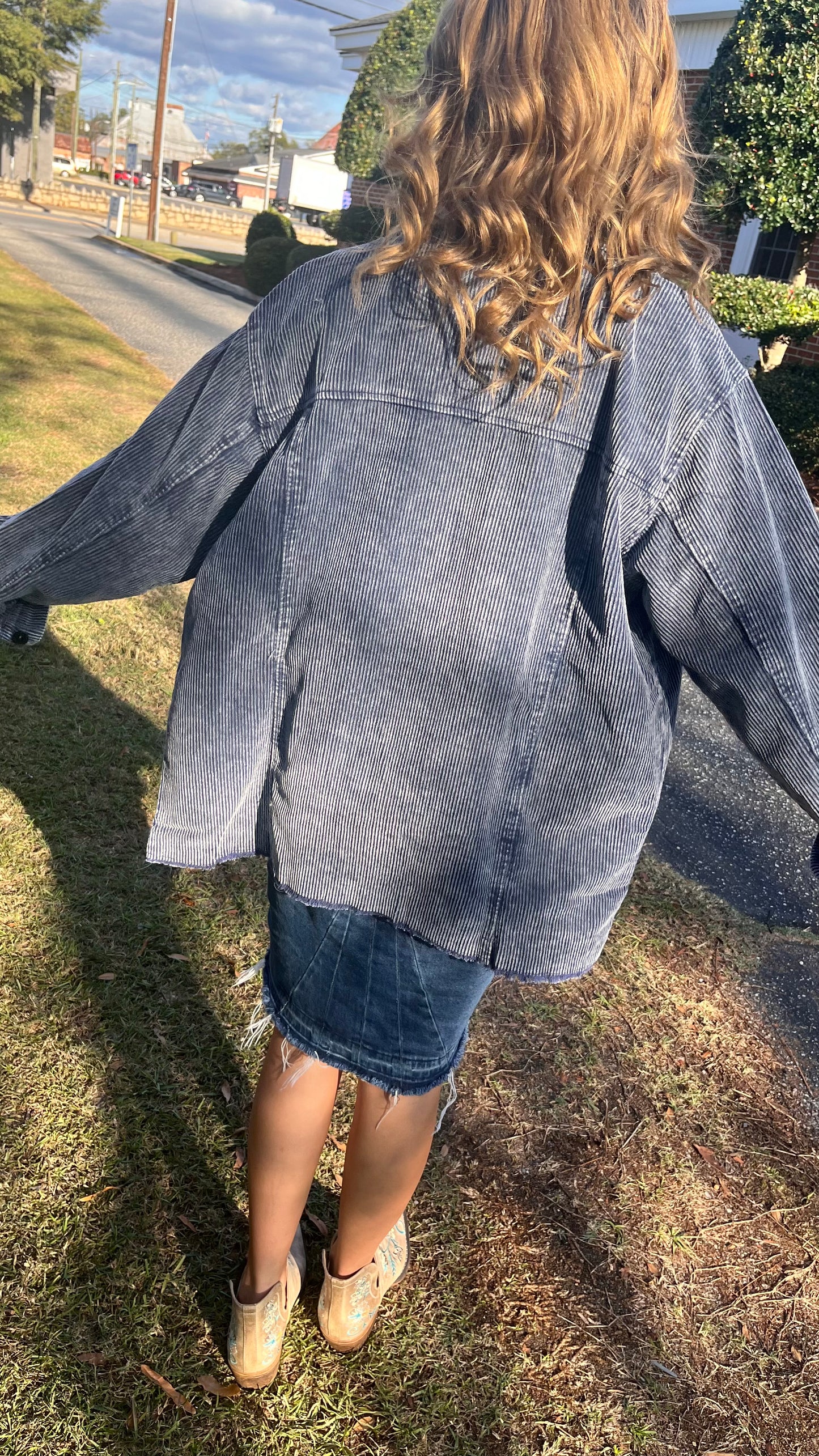 Denim Cord Shacket