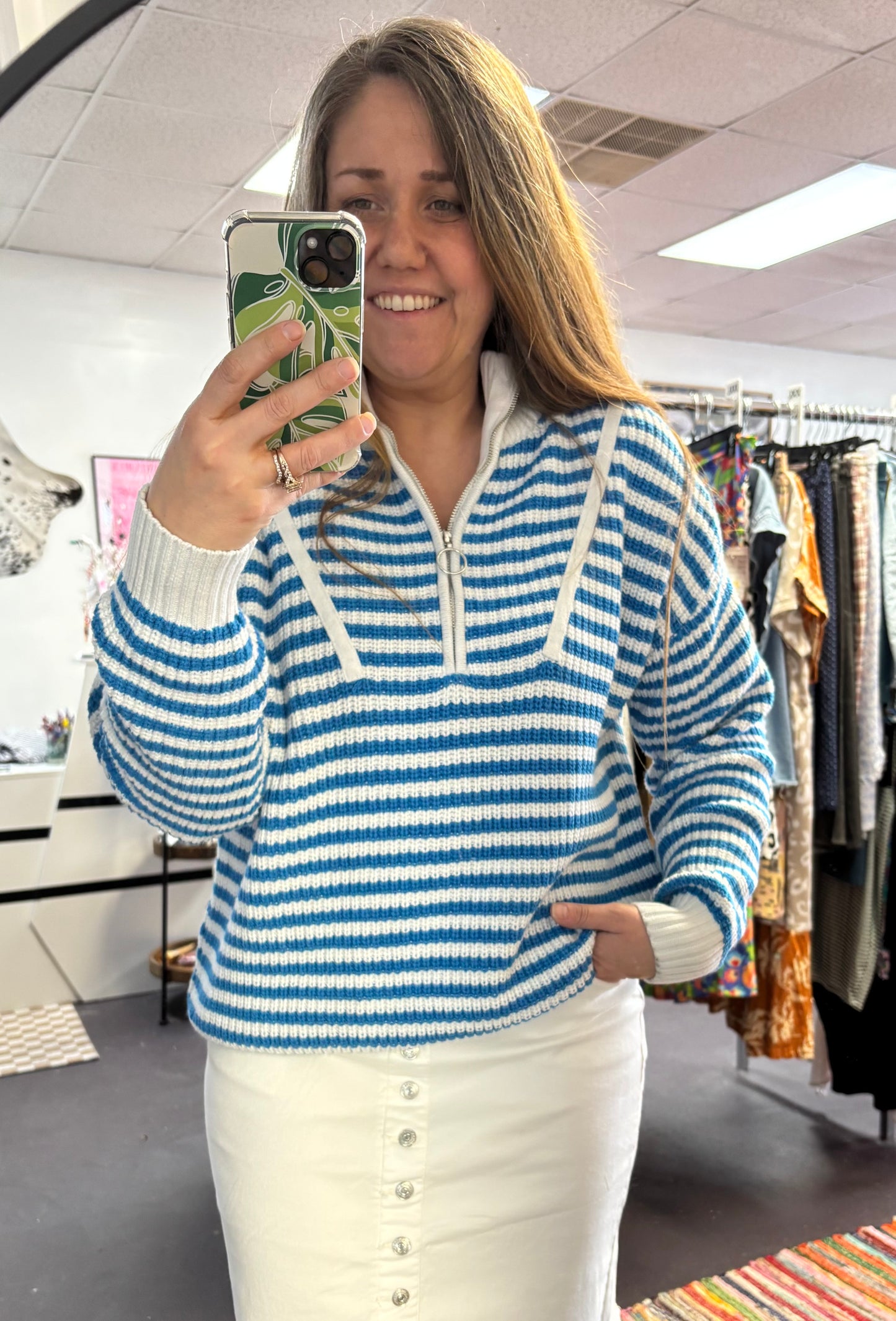 Spring Blues Release- Sail Away Sweater- Lrg