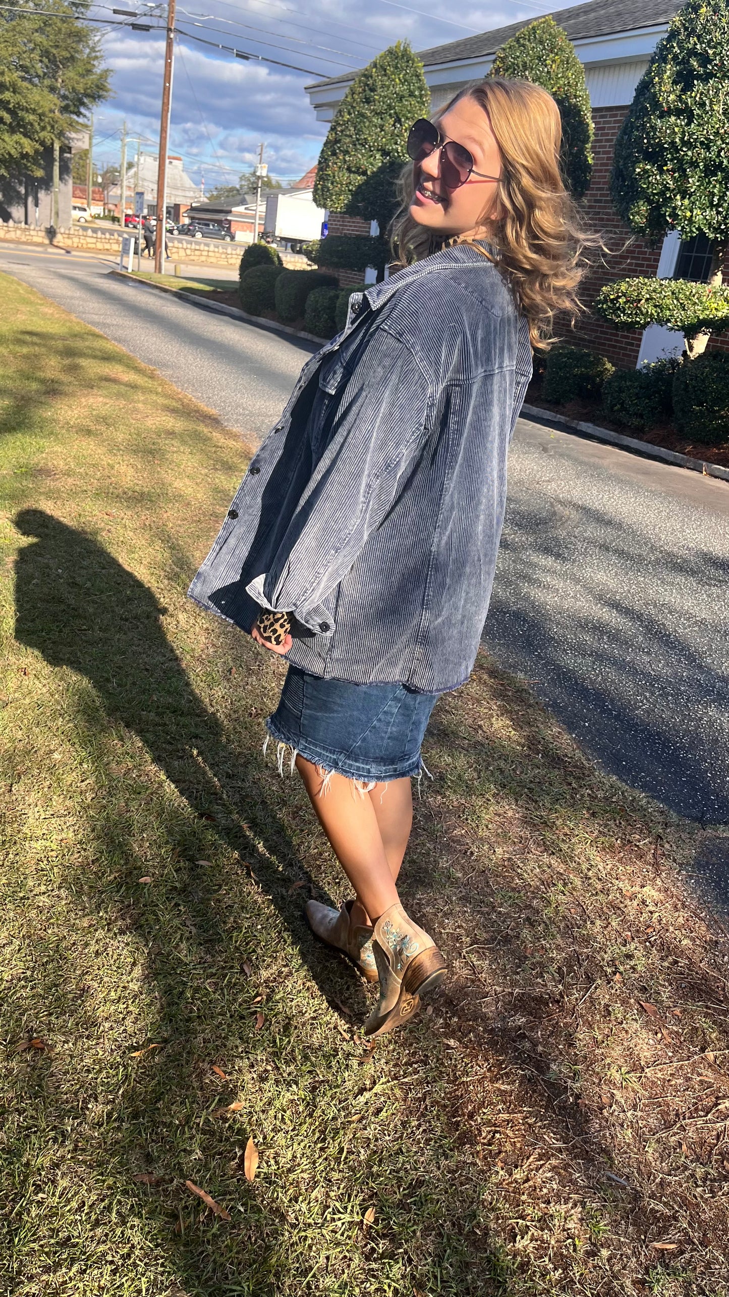 Denim Cord Shacket