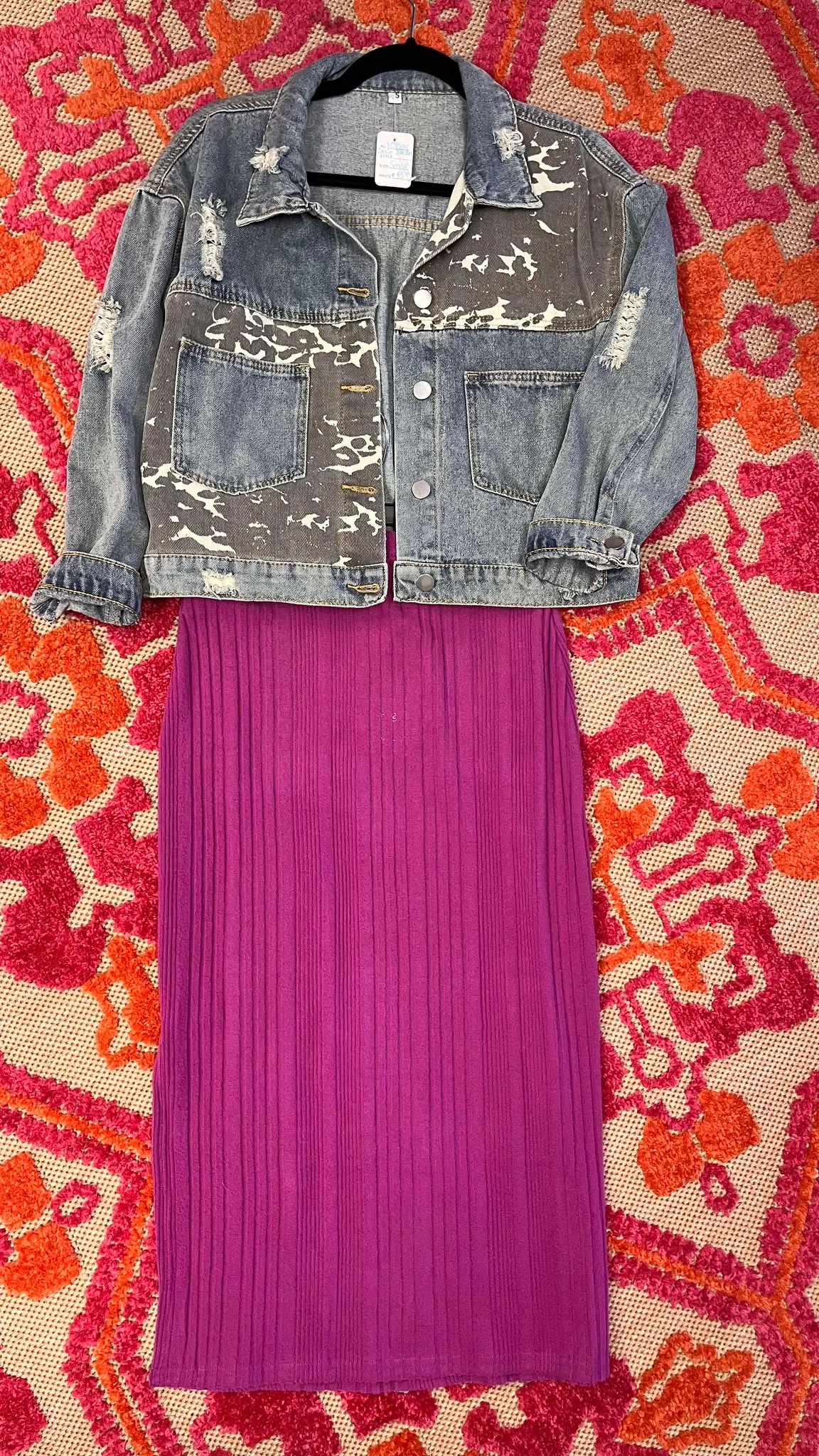 Pink Ribbed Skirt