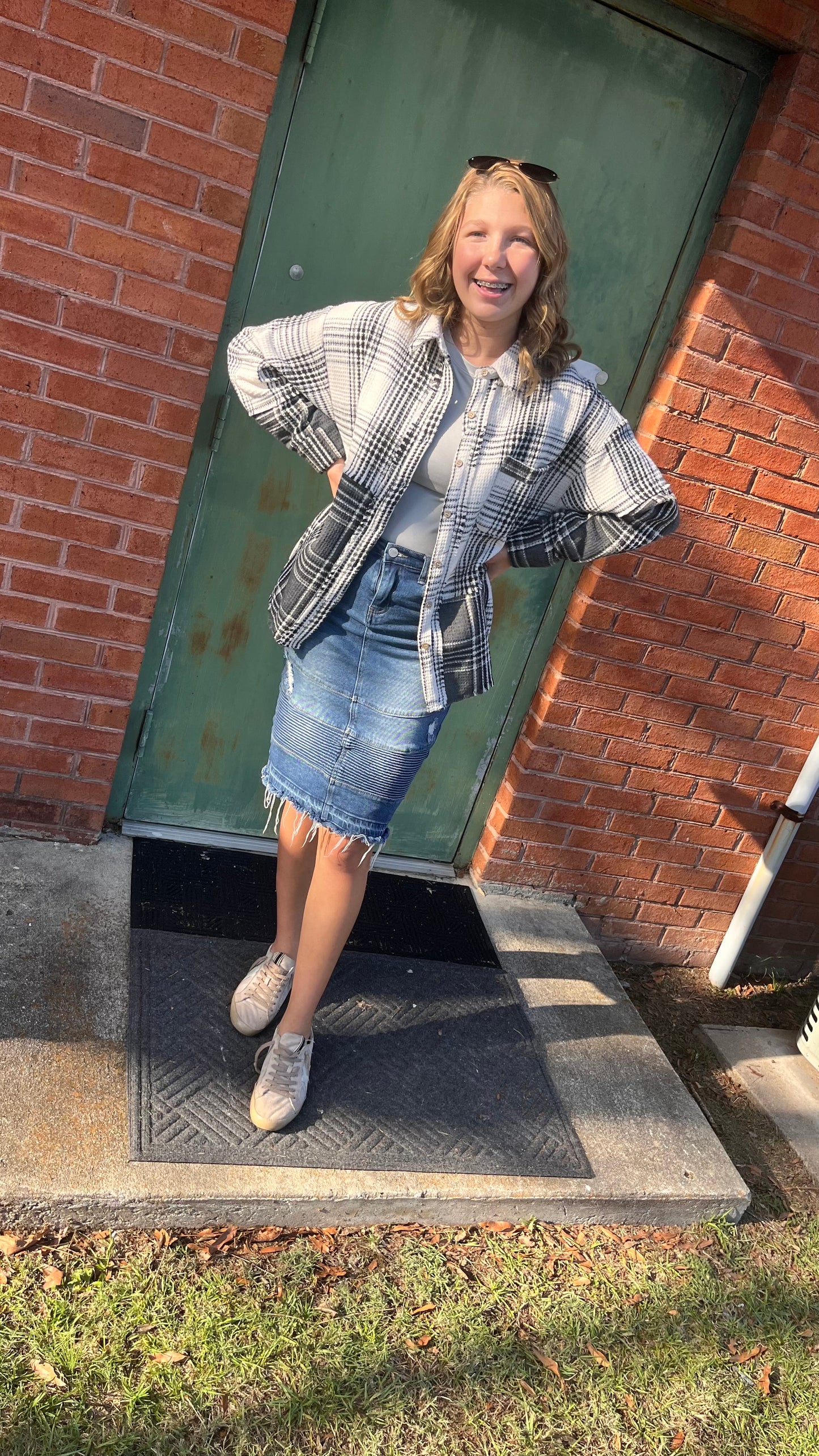 Mixed Plaid Classic Jacket