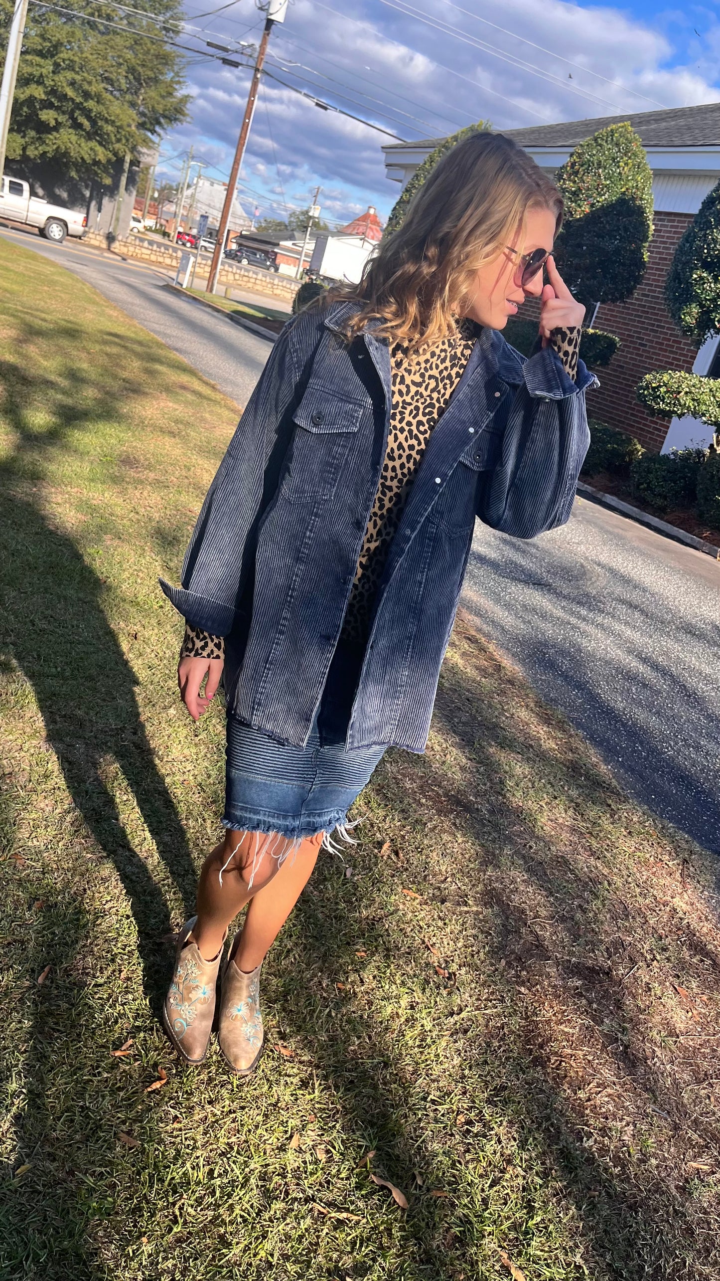 Denim Cord Shacket