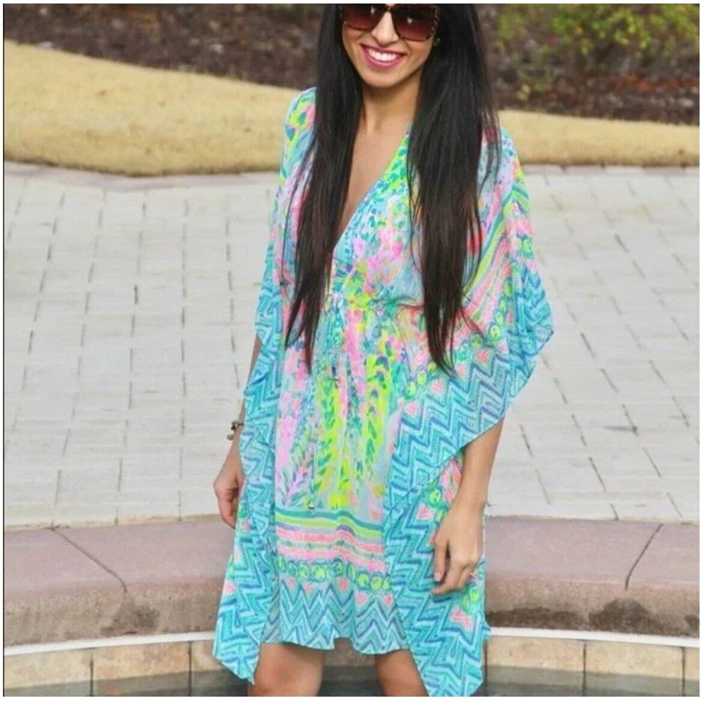 Lilly Pulitzer Gardenia Cover Up Catch the Wave Size Medium
