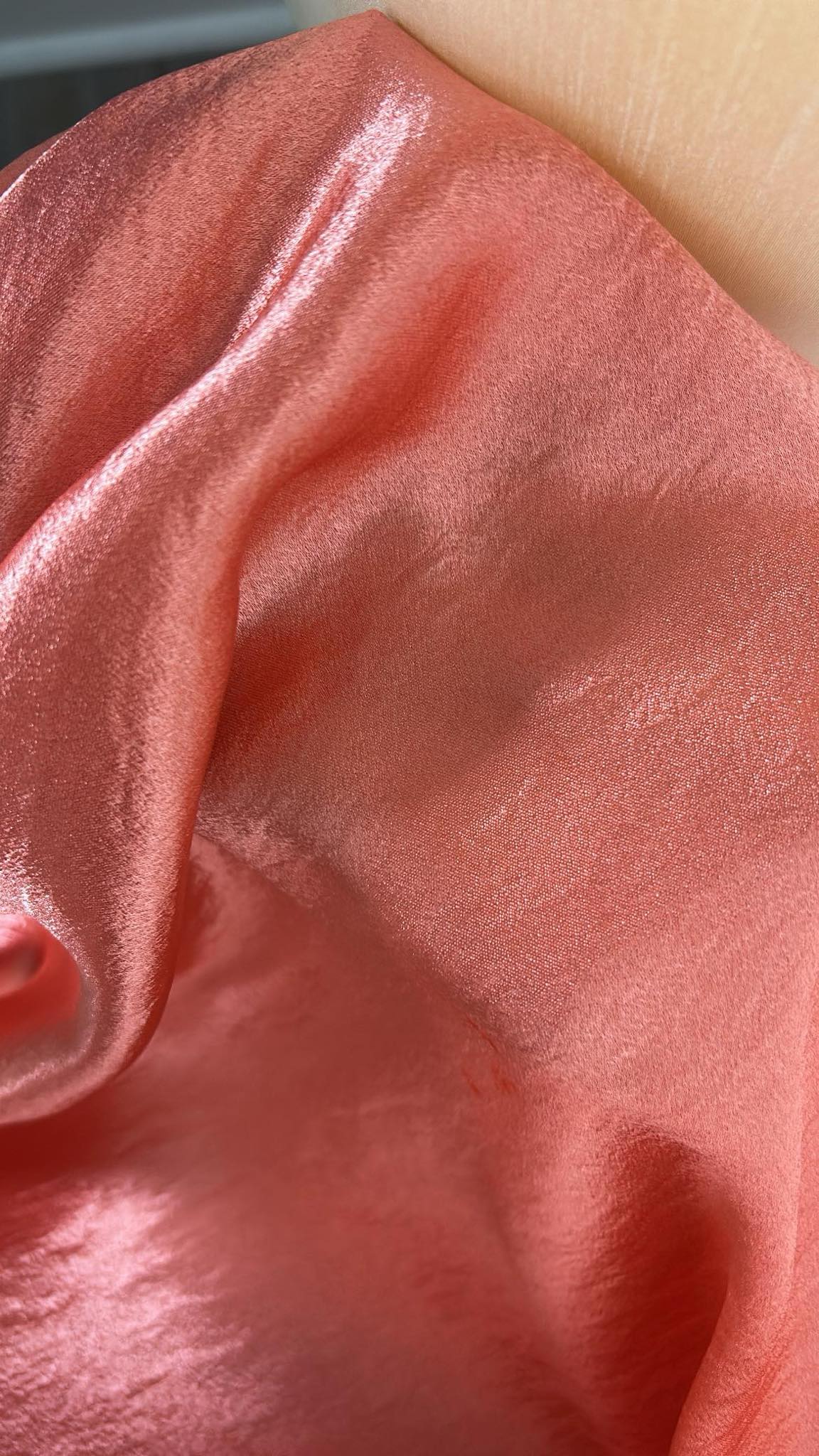 Peach shimmery skirt
