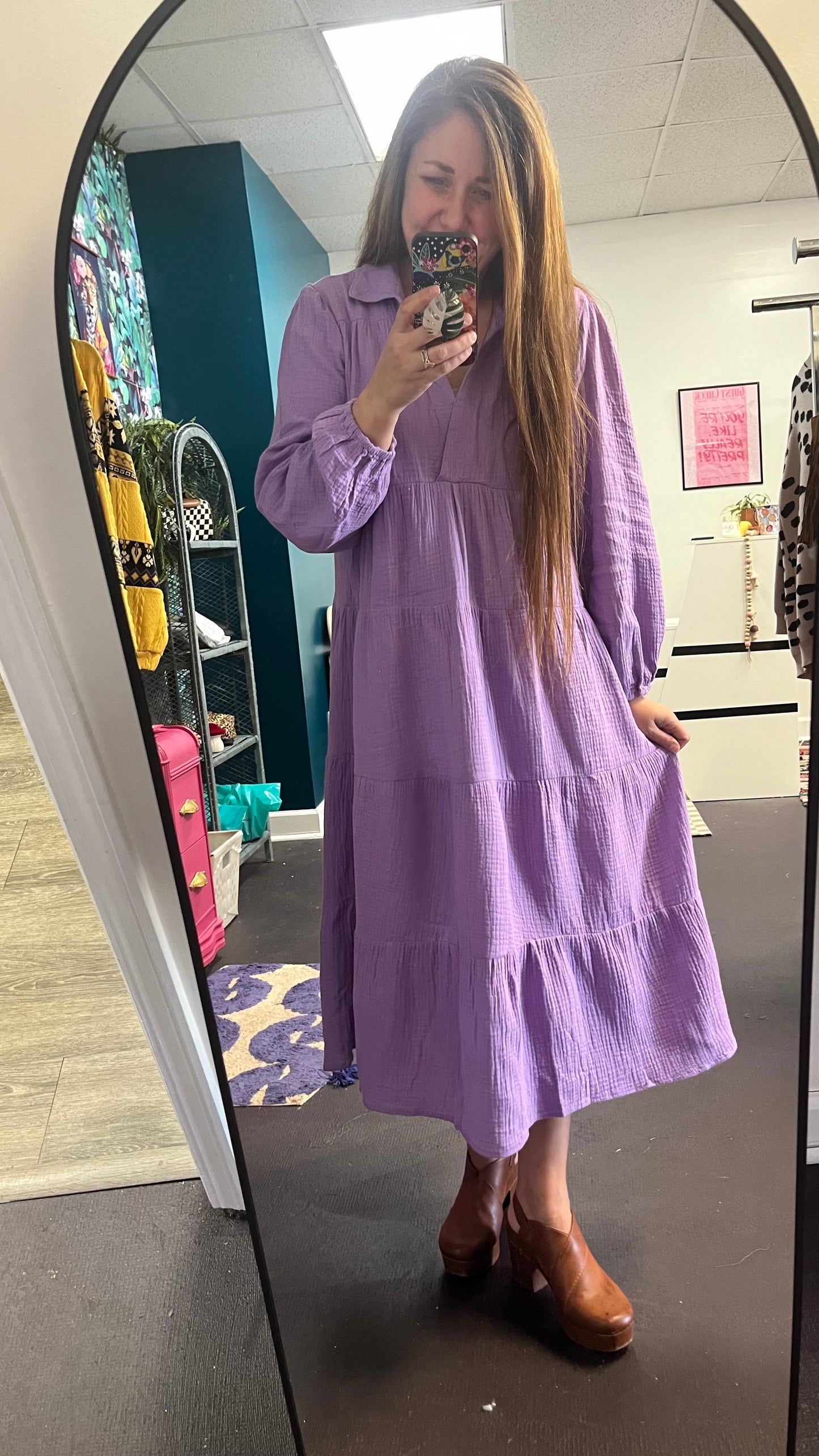 Gauze Midi Dress - Plus & Regular