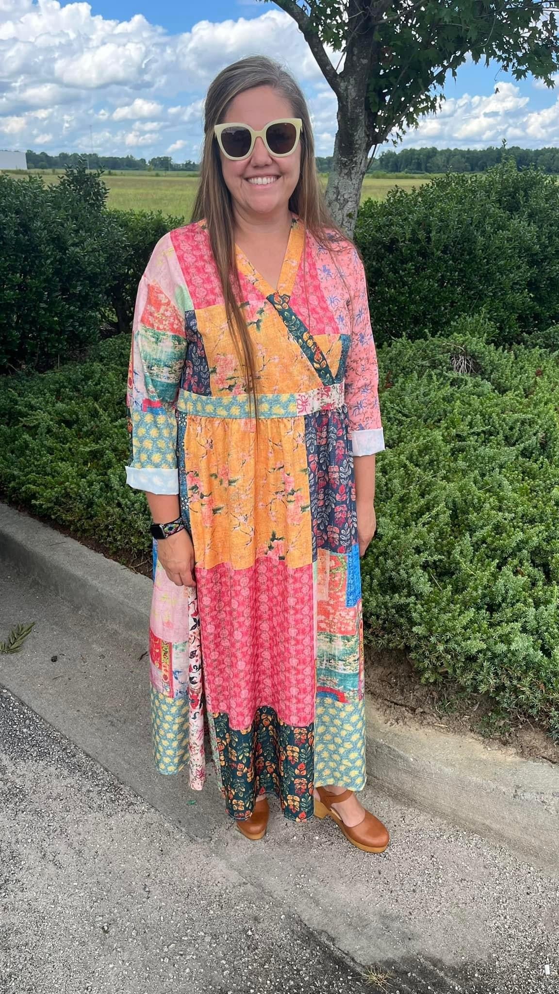Patchwork Maxi Dress