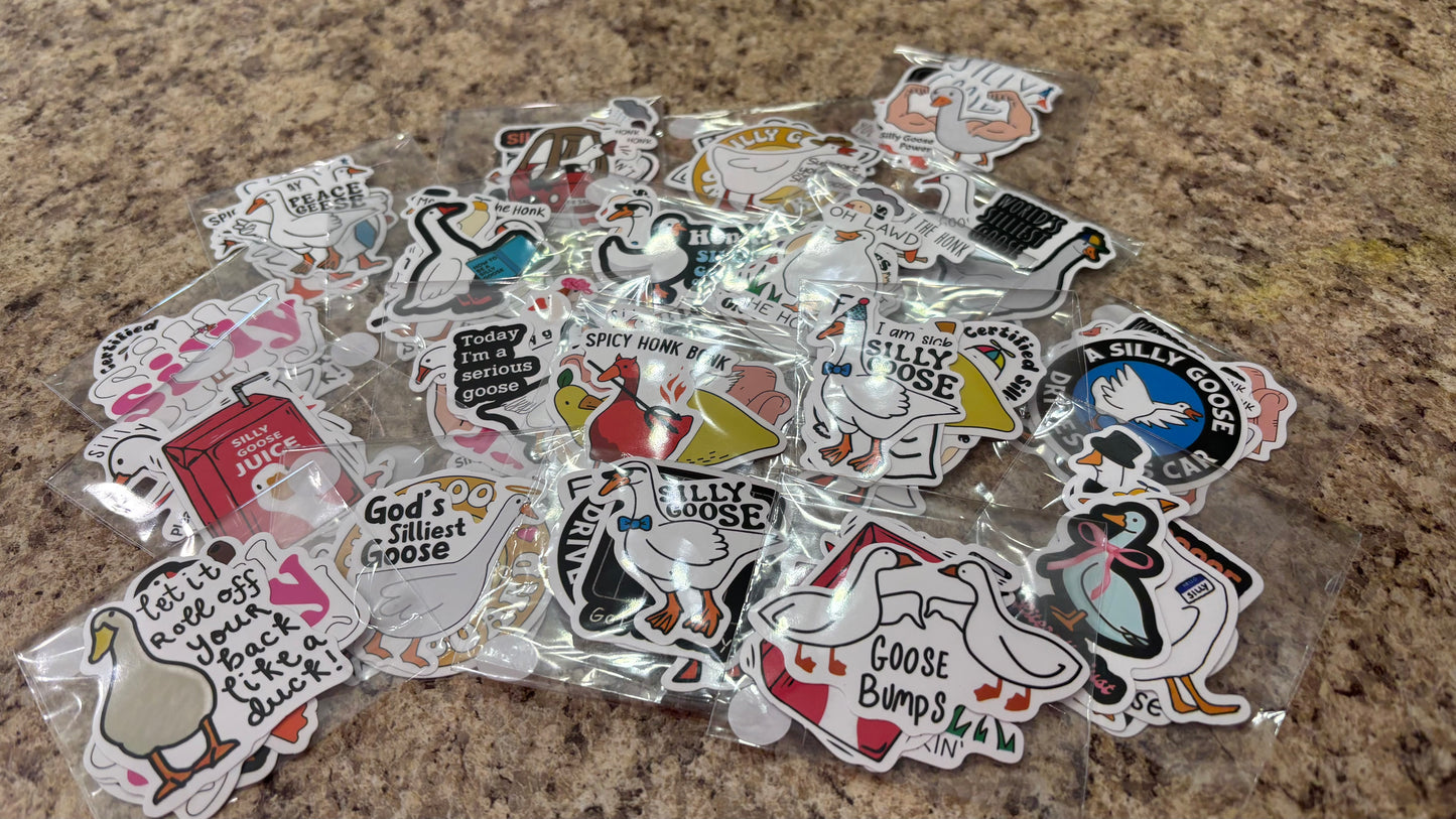 5 pk. Silly Goose Stickers