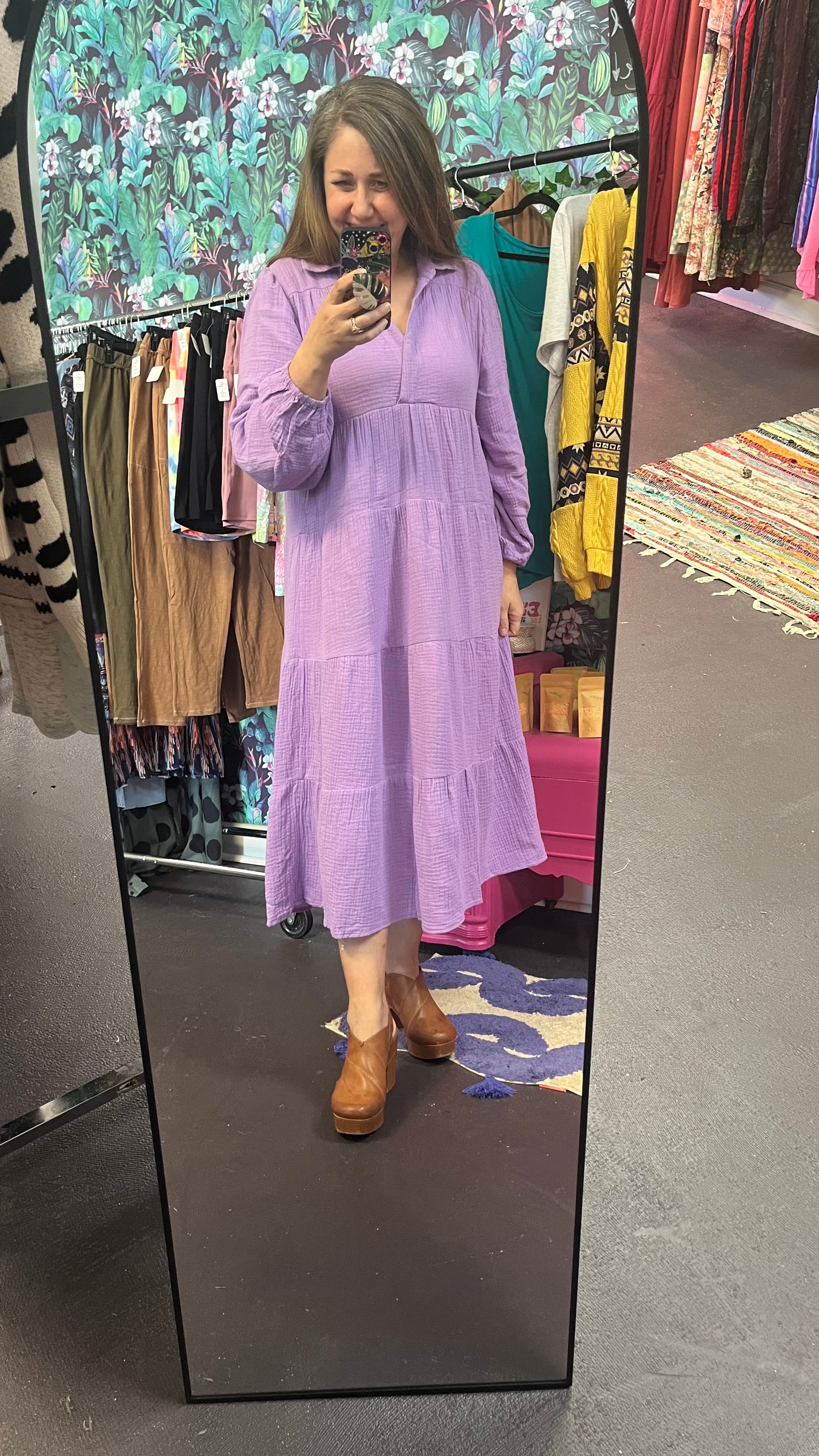 Gauze Midi Dress - Plus & Regular