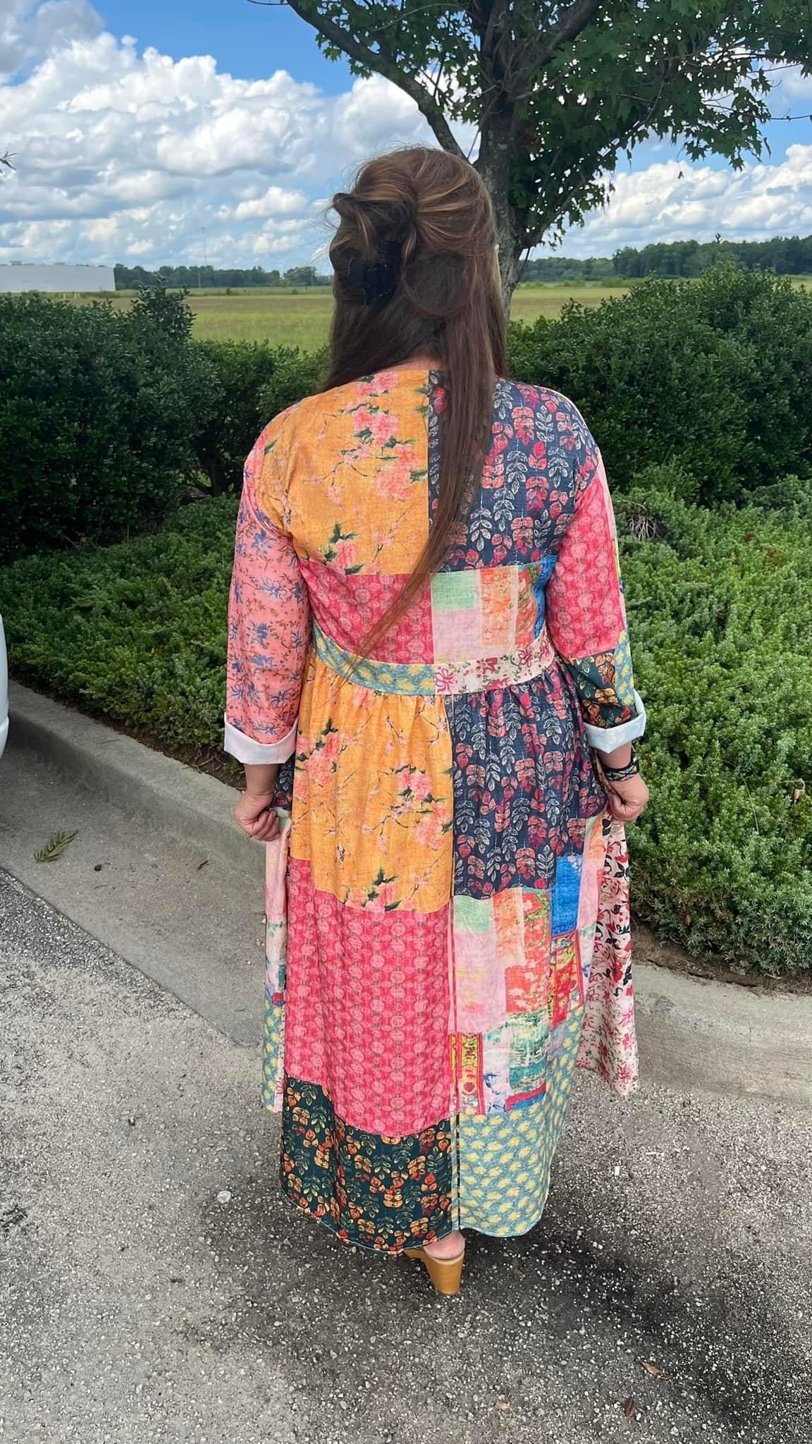 Patchwork Maxi Dress