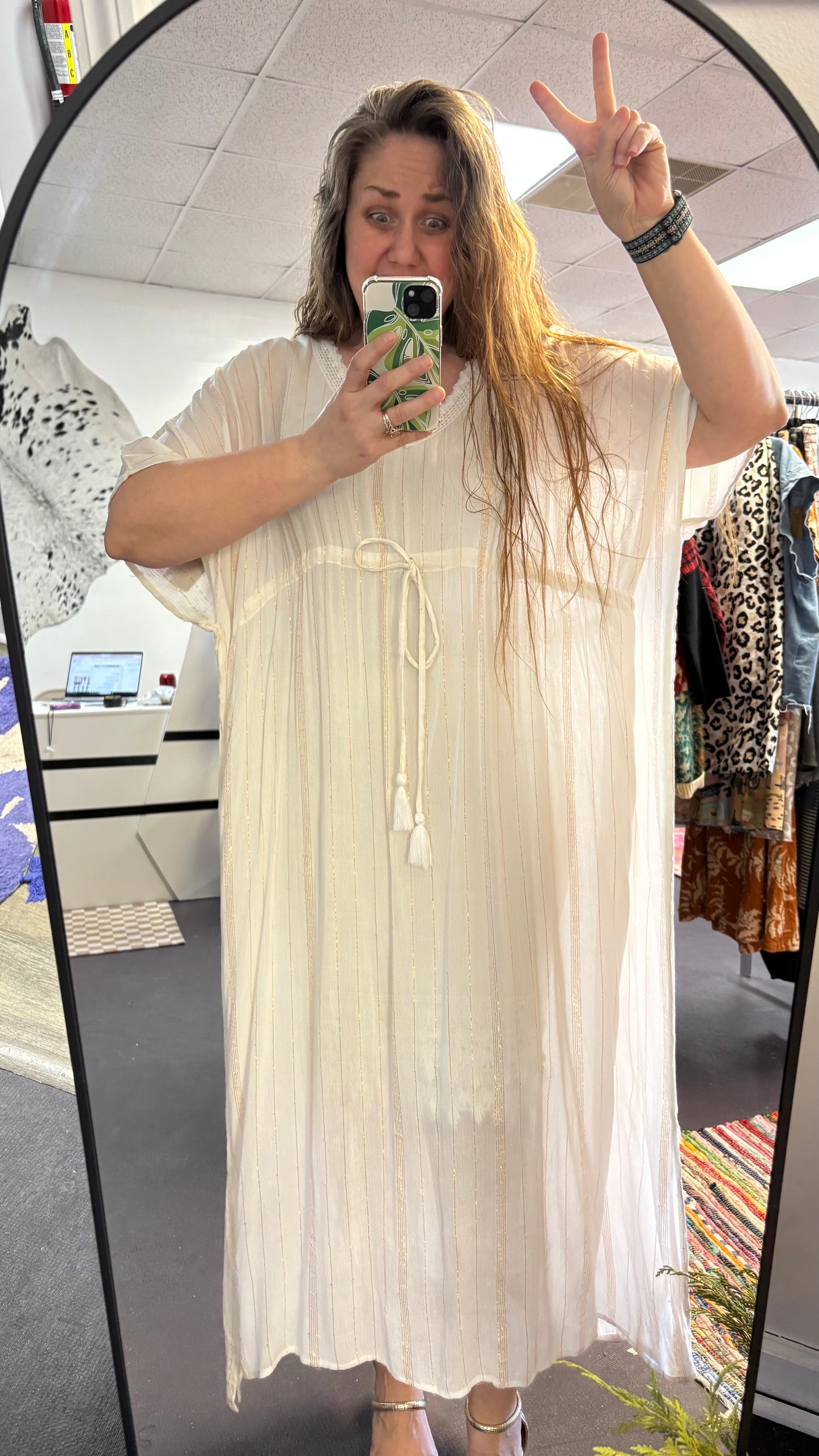 Gypsi Blu Kaftan fits L-2X