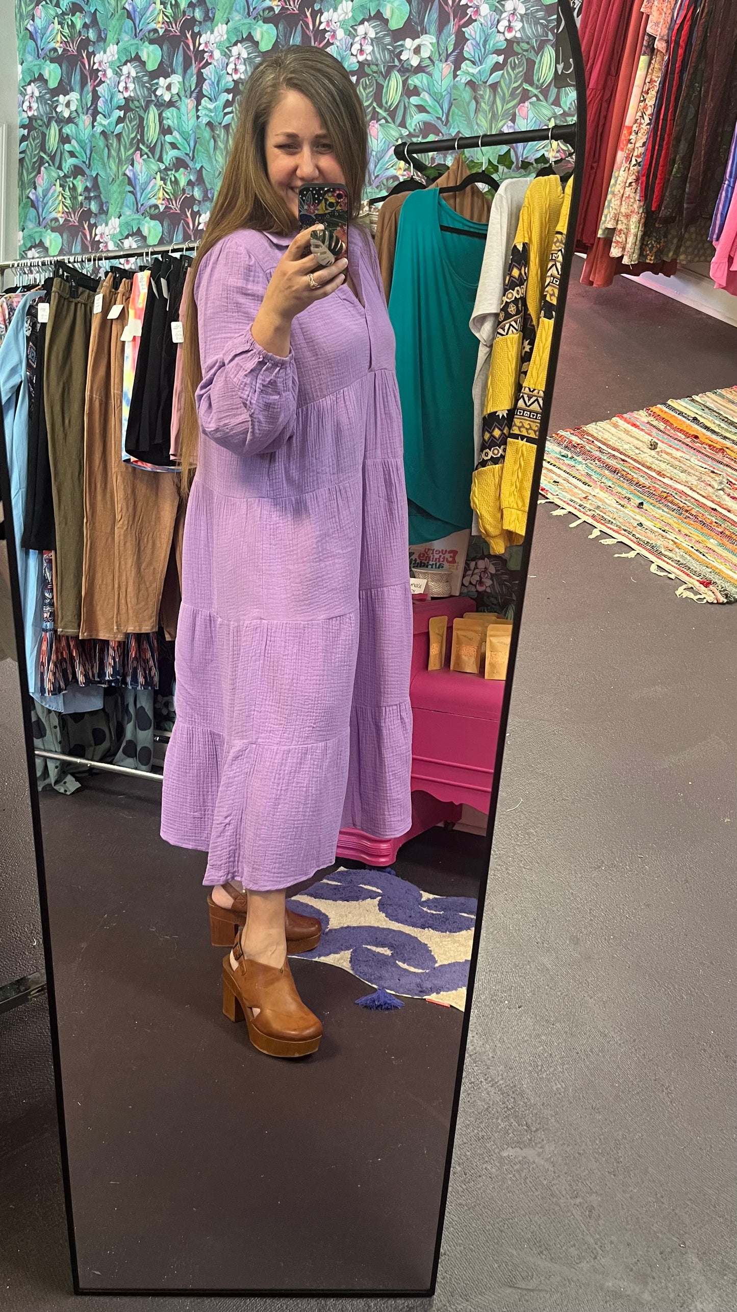 Gauze Midi Dress - Plus & Regular