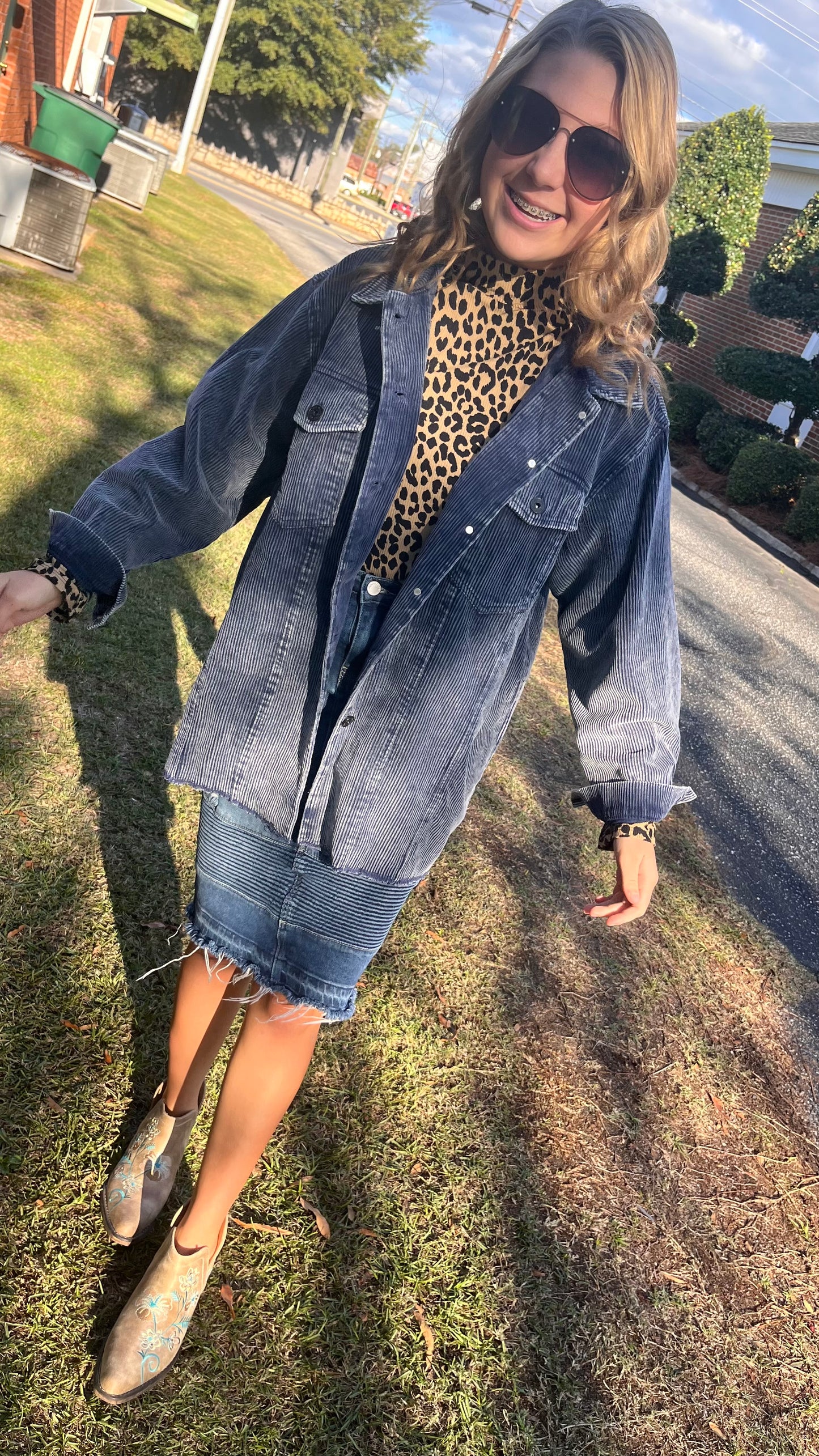 Denim Cord Shacket