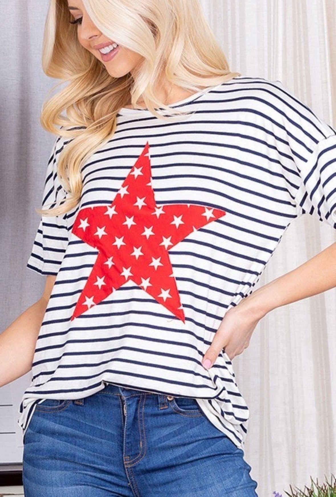 Stars & Stripes Top - Plus