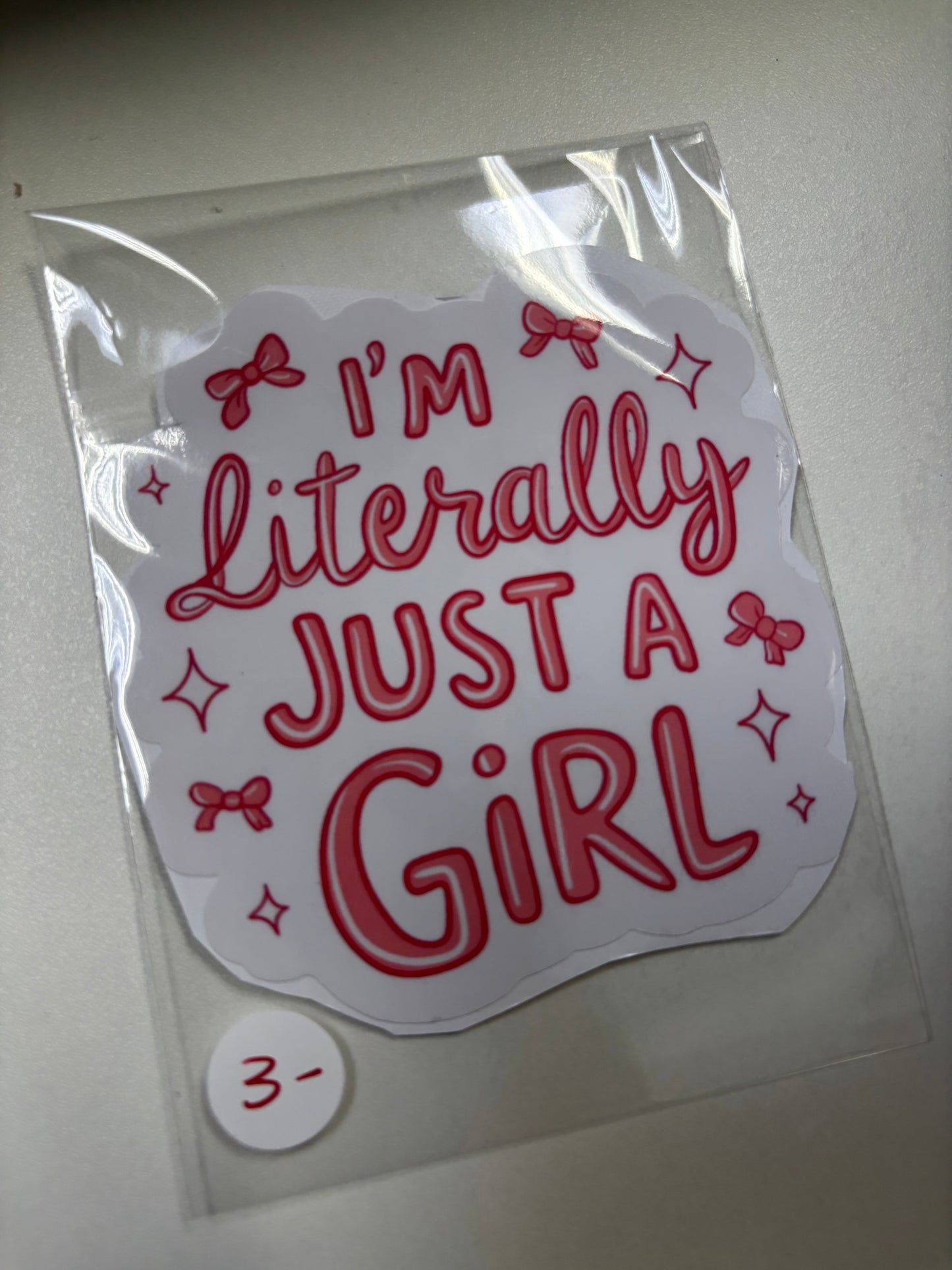 Just A Girl Sticker