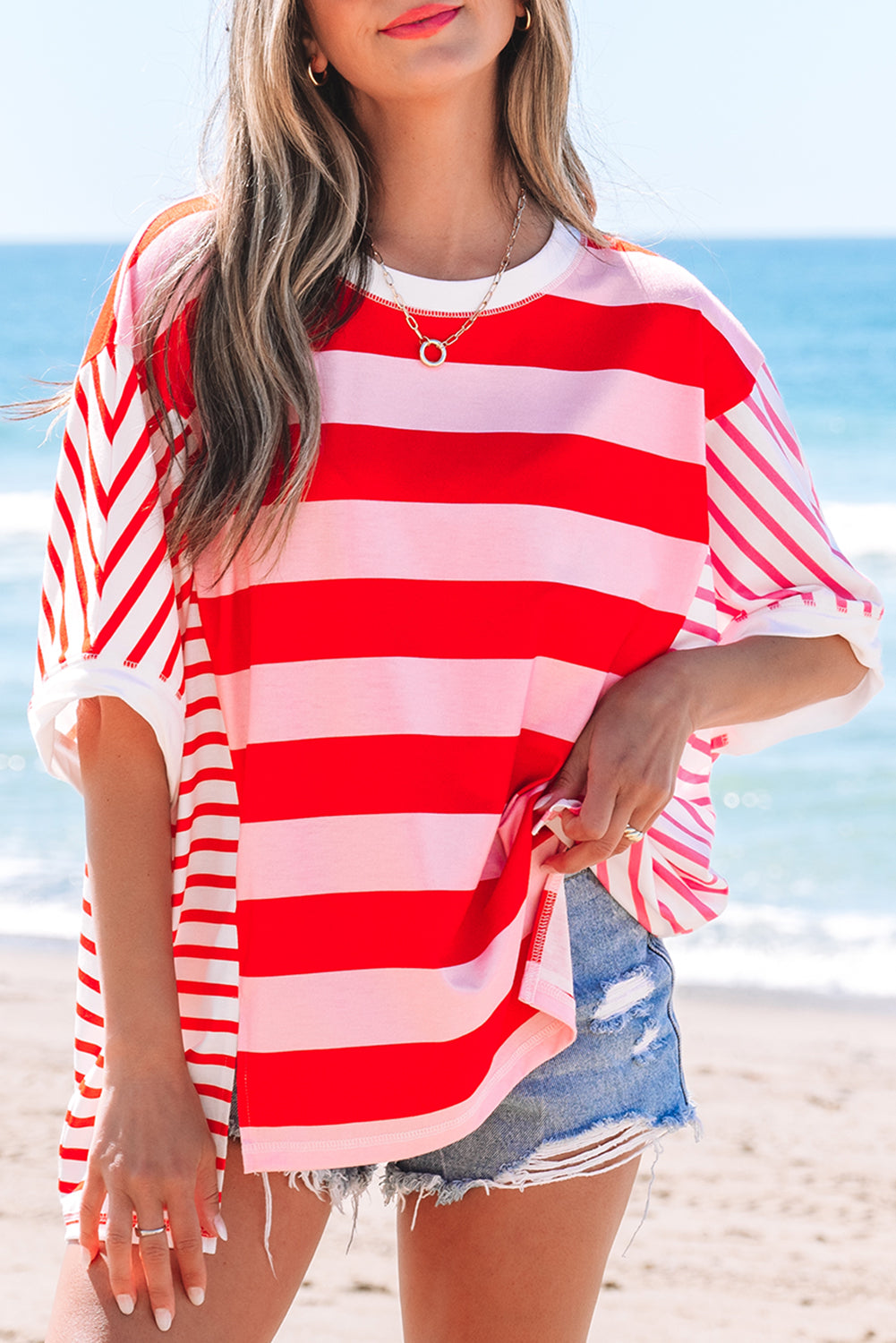 The Red Stripes Top