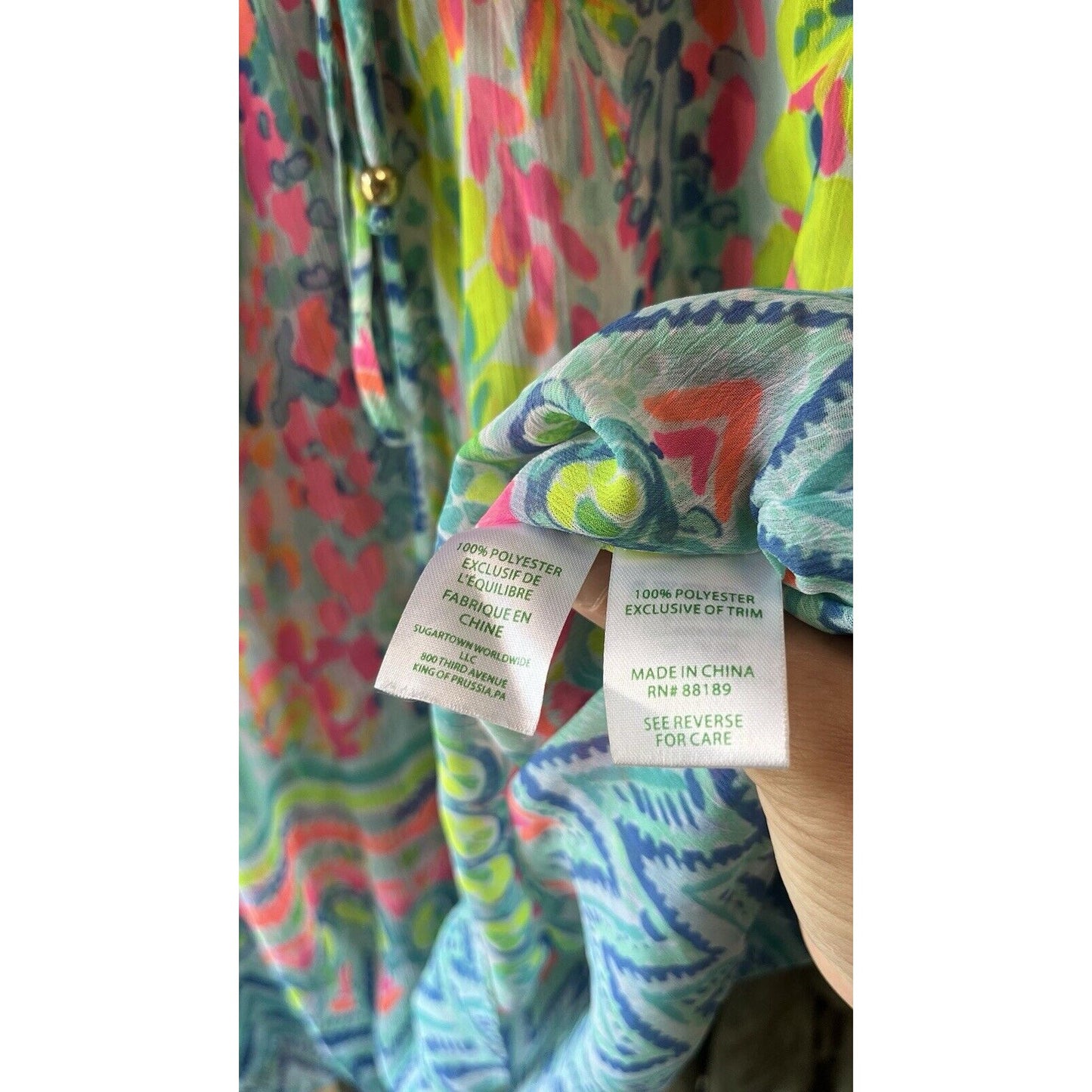 Lilly Pulitzer Gardenia Cover Up Catch the Wave Size Medium