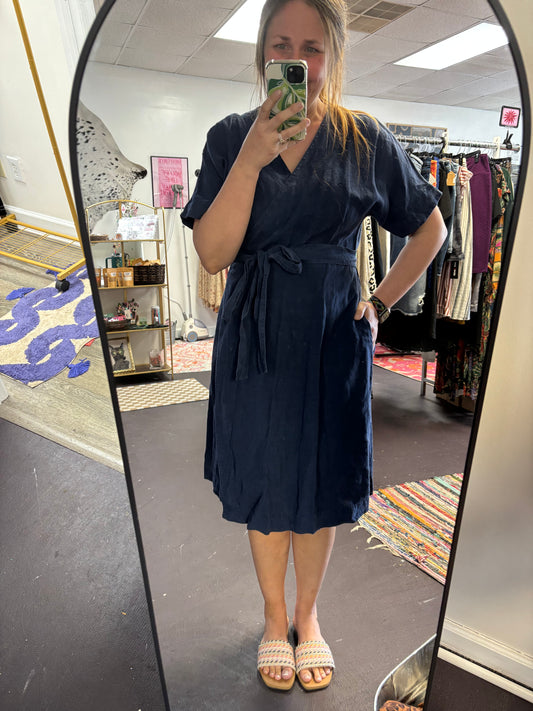 The Wrap Linen Dress