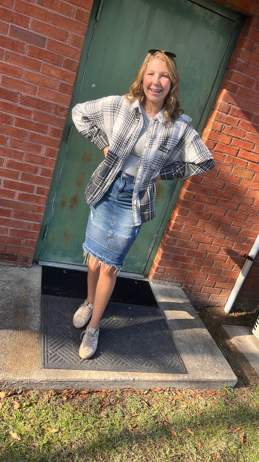 Mixed Plaid Classic Jacket