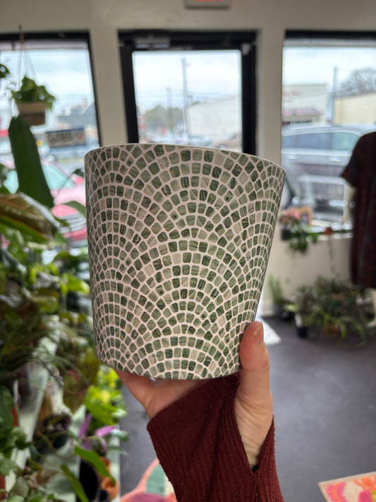 Faux Mosiac Planter