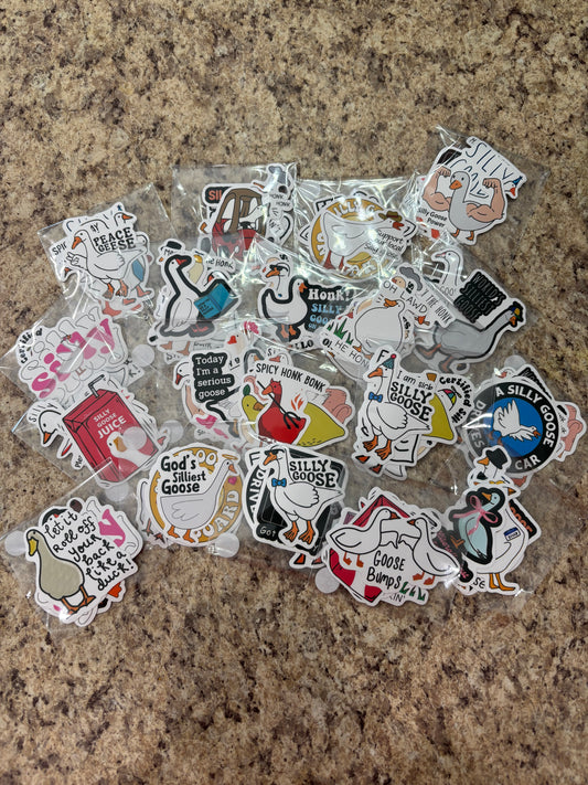 5 pk. Silly Goose Stickers