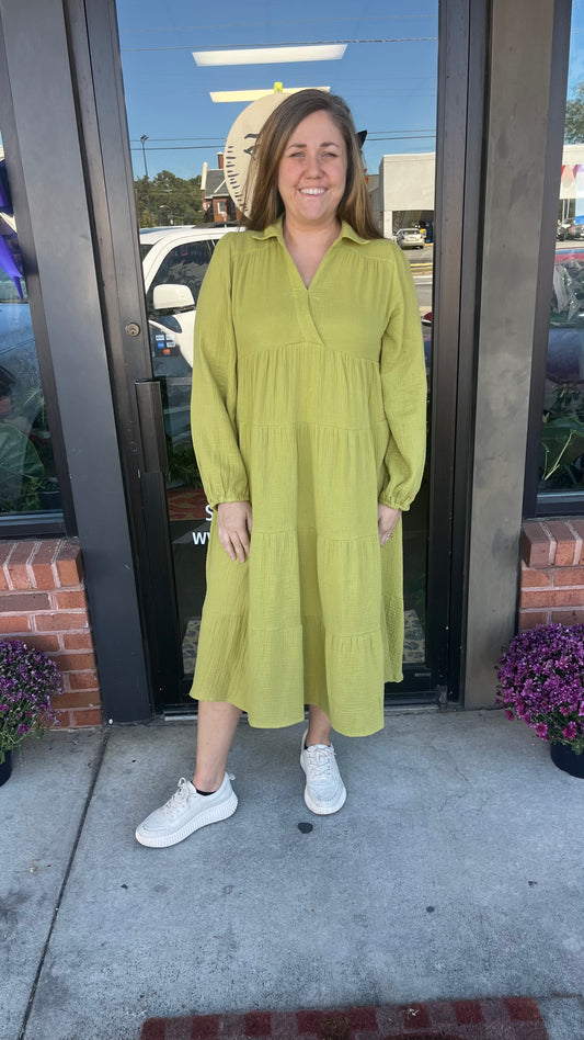 Gauze Midi Dress - Plus & Regular