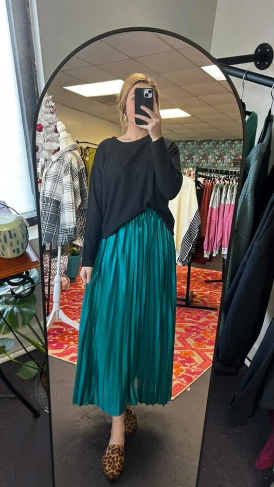 Emerald Green Maxi Skirt