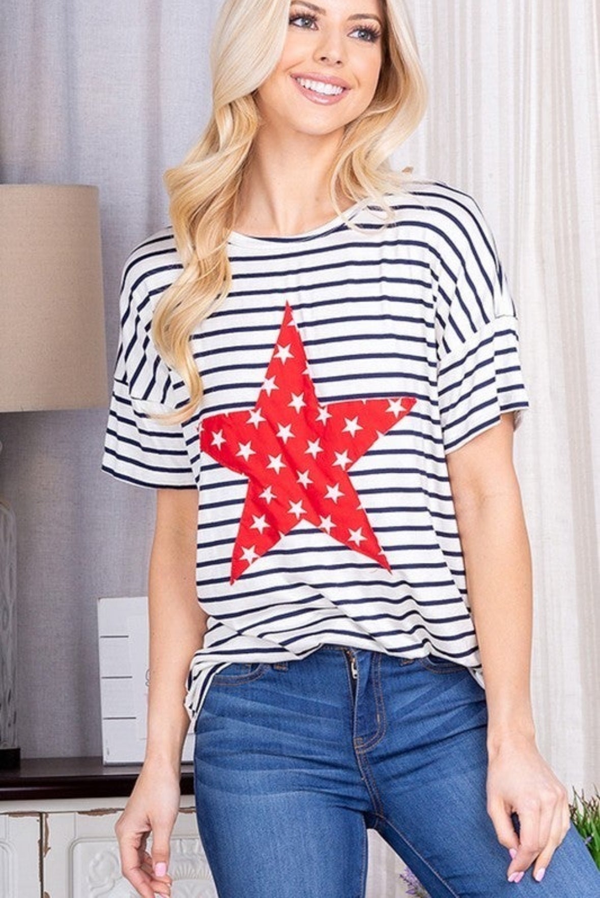 Stars & Stripes Top - Plus