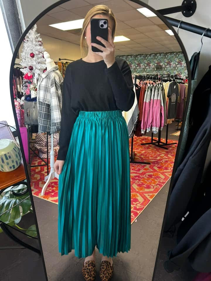 Emerald Green Maxi Skirt