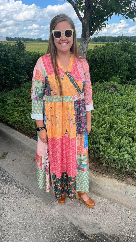 Patchwork Maxi Dress