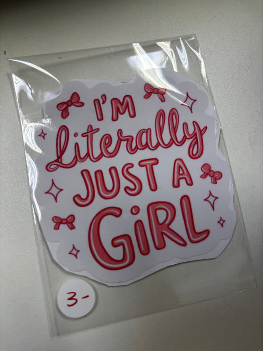 Just A Girl Sticker