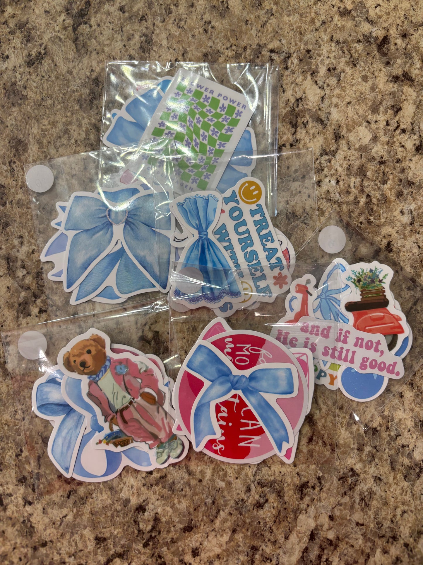 5 pk Blue Aesthetic Stickers