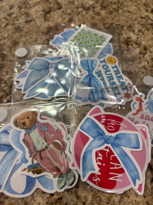 5 pk Blue Aesthetic Stickers