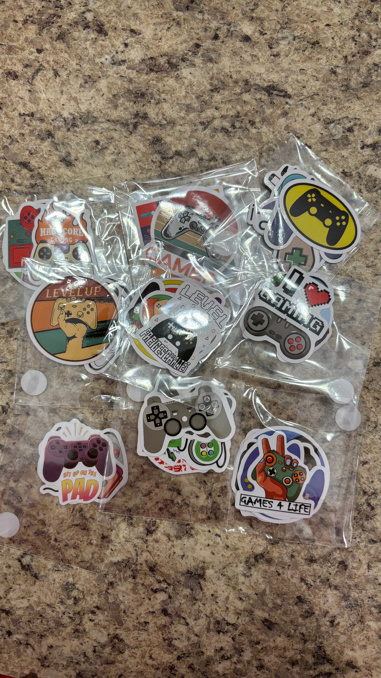 5 pk Boys Gaming Stickers