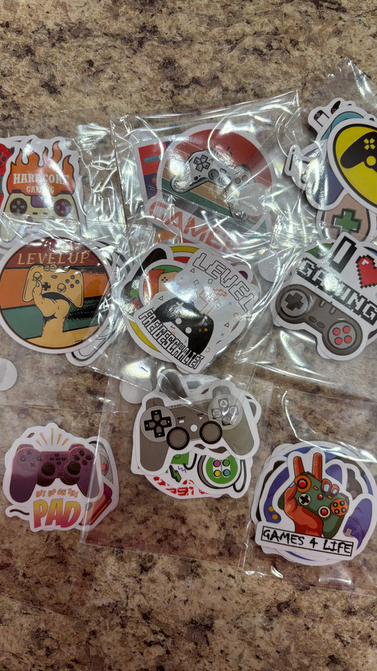 5 pk Boys Gaming Stickers